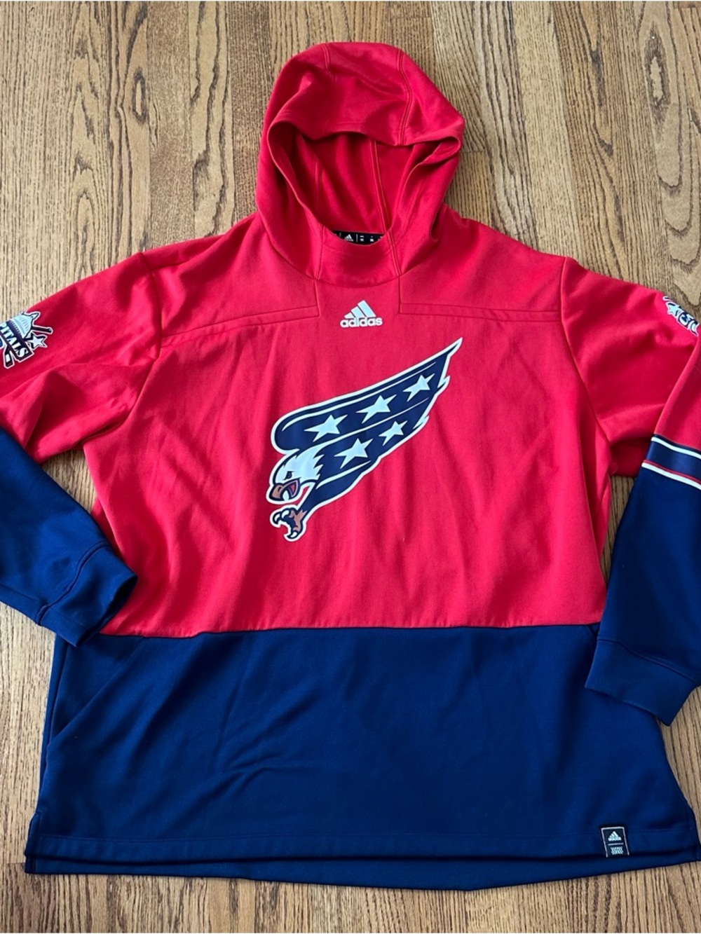 Men's Adidas Red/Navy Washington Capitals Reverse Retro Pullover Hoodie